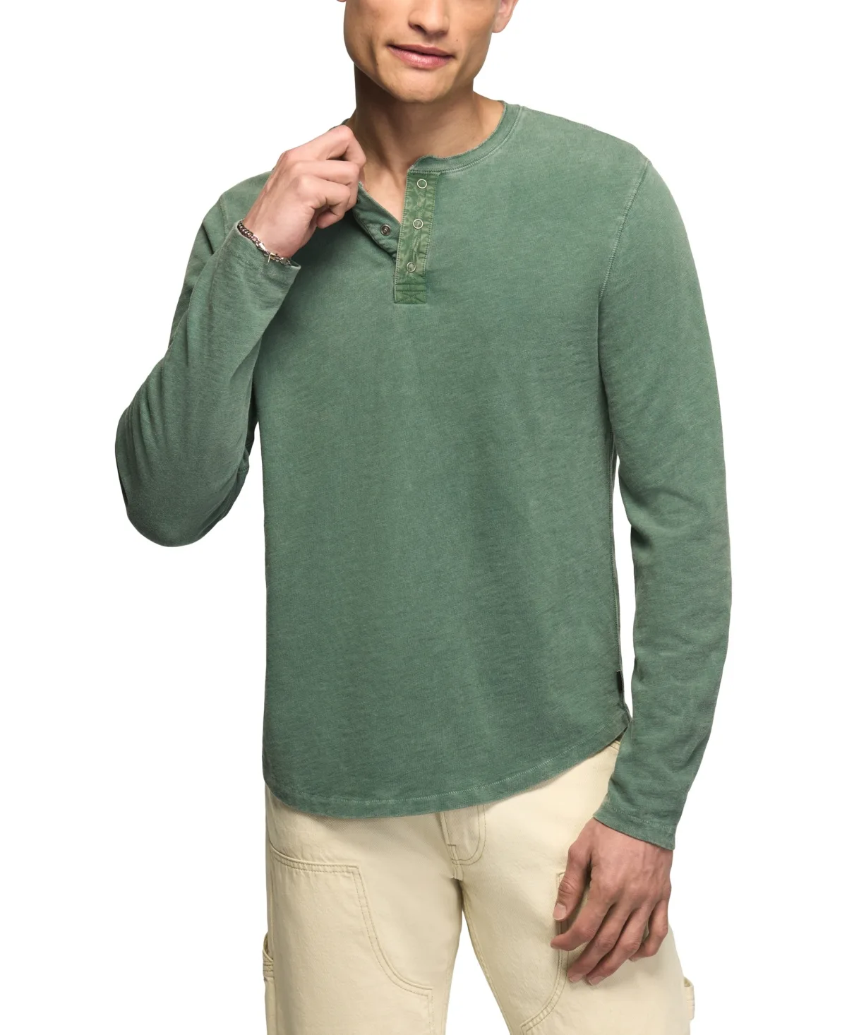 Long-Sleeve Weekend Slub Henley T-Shirt by Lucky Brand