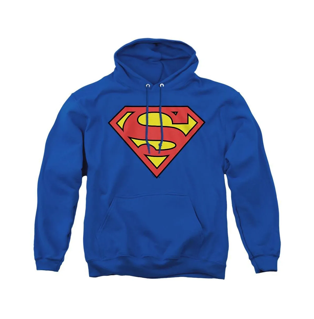 Superman Classic Logo Graphic Kangaroo Pocket Classic-Fit Pull-Over Hoodie
