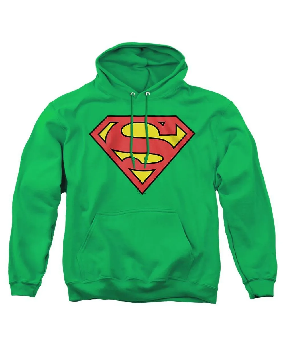 Superman Classic Logo Graphic Kangaroo Pocket Classic-Fit Pull-Over Hoodie