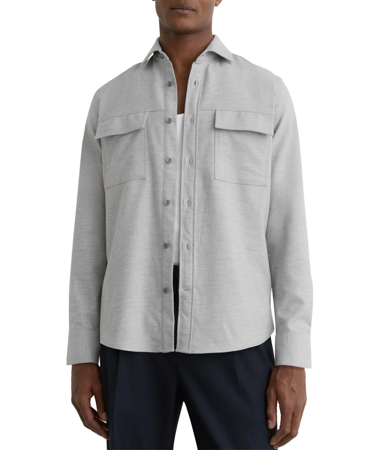 Chamber Regular Fit Brushed Twin-Pocket Overshirt