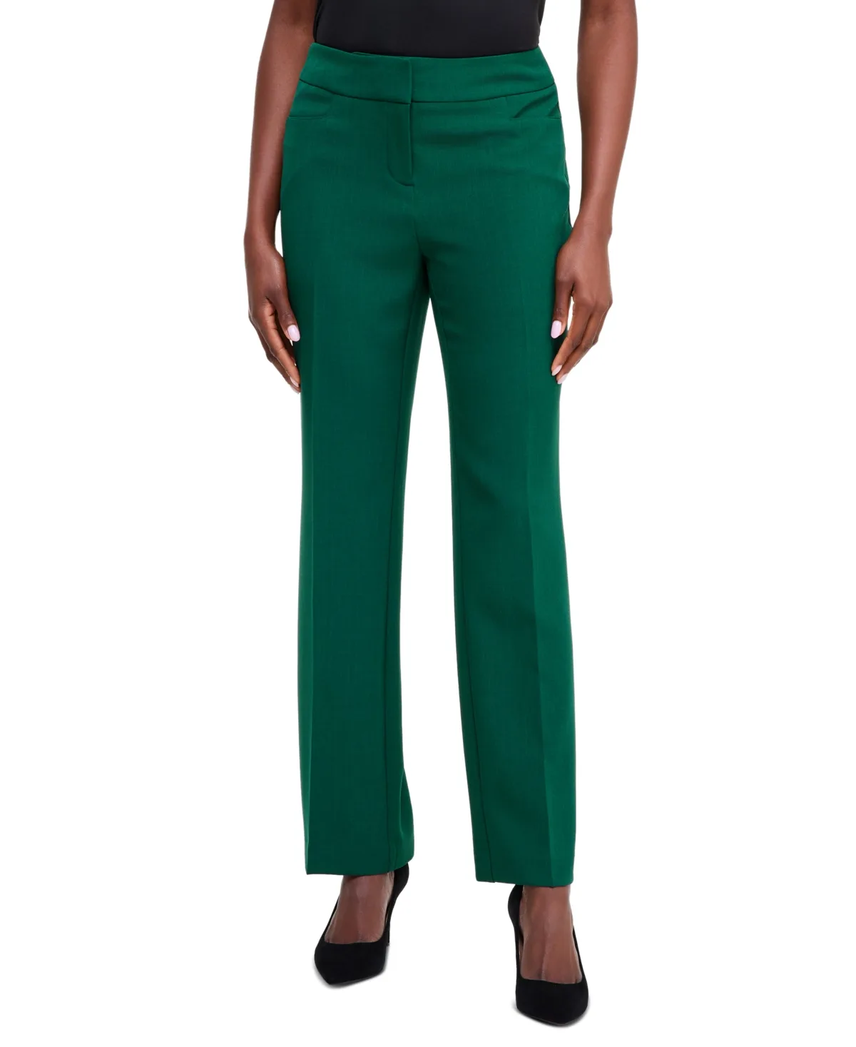 Straight-Leg Mid-Rise Dress Pants by Kasper