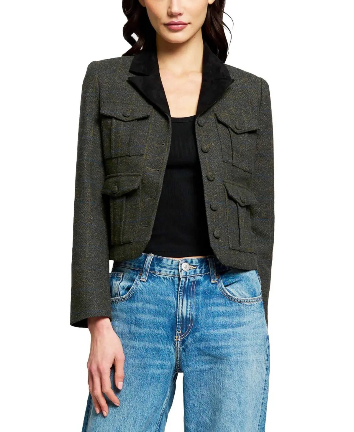 Asher Four Pkt Donagel Tweed Dickie Jacket by Central Park West