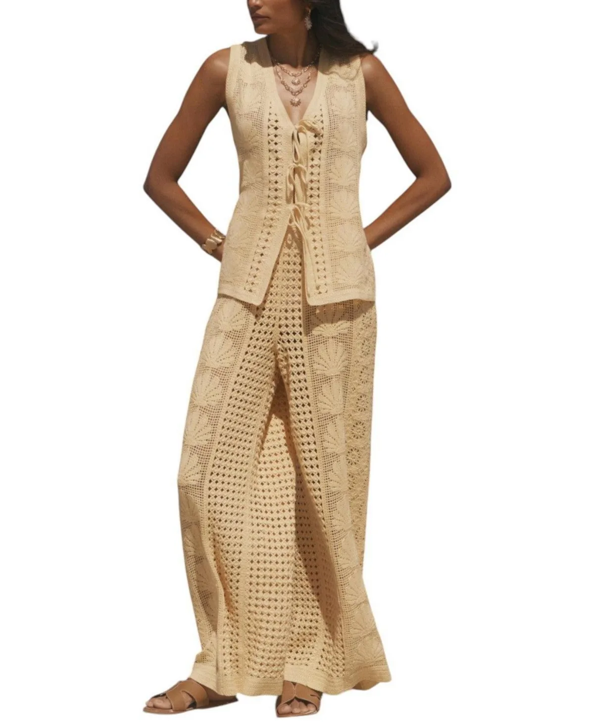 Crochet Knit Trousers