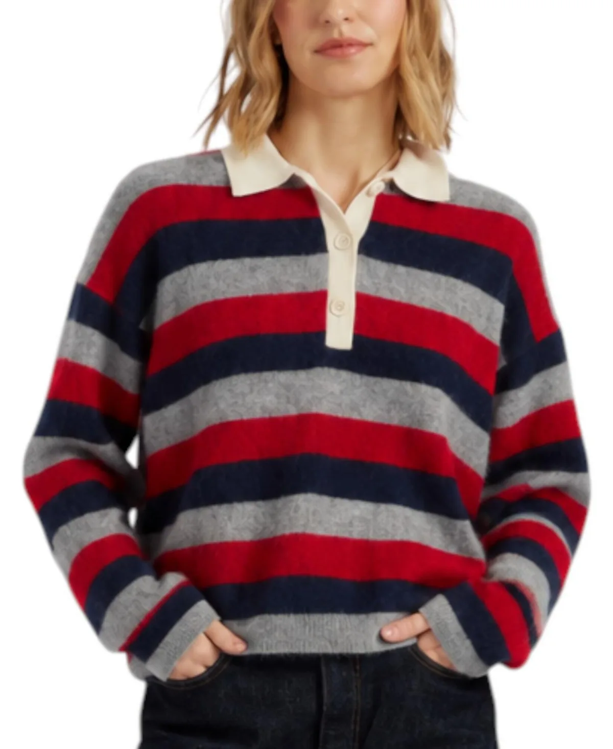 Chinti and Parker Merino Stripe Polo Top by Parker
