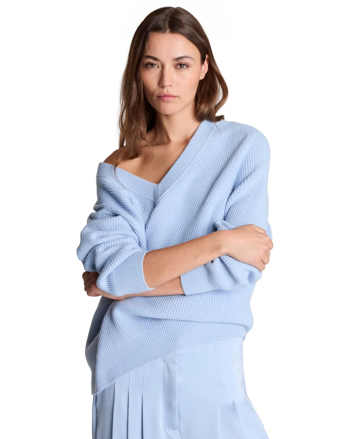 Oversized V-Neck Boyfriend Sweater by Kenneth Cole