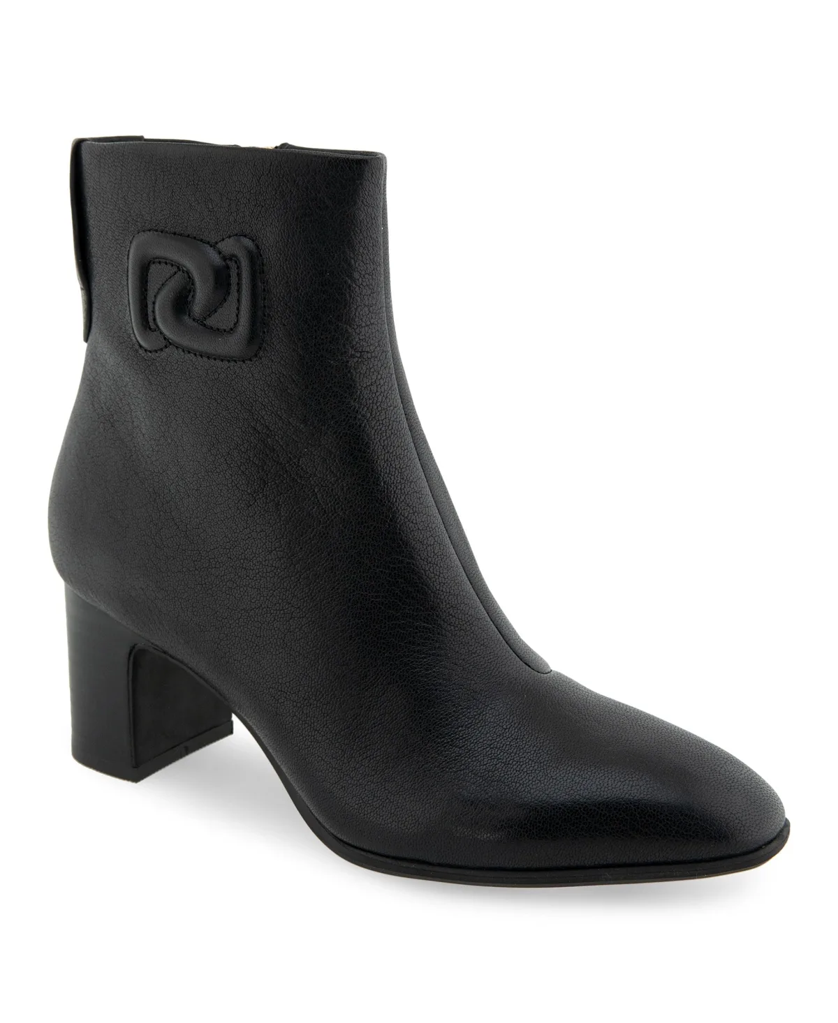 Magnus Logo Embossed Booties - Smooth Leather by Aerosoles