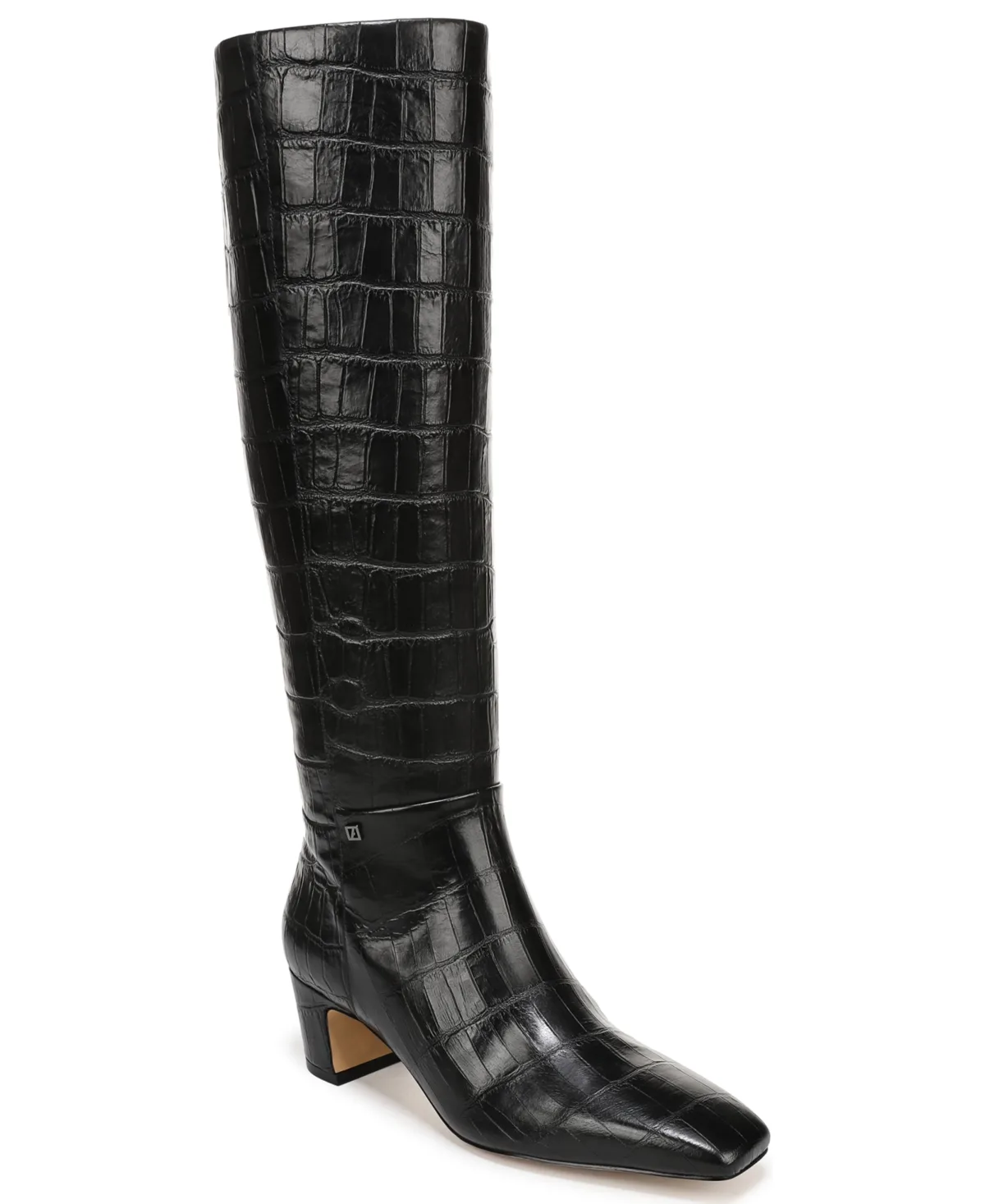 L-Flexa Shara Square Toe Dress Boots - Croco Print Leather by Franco Sarto