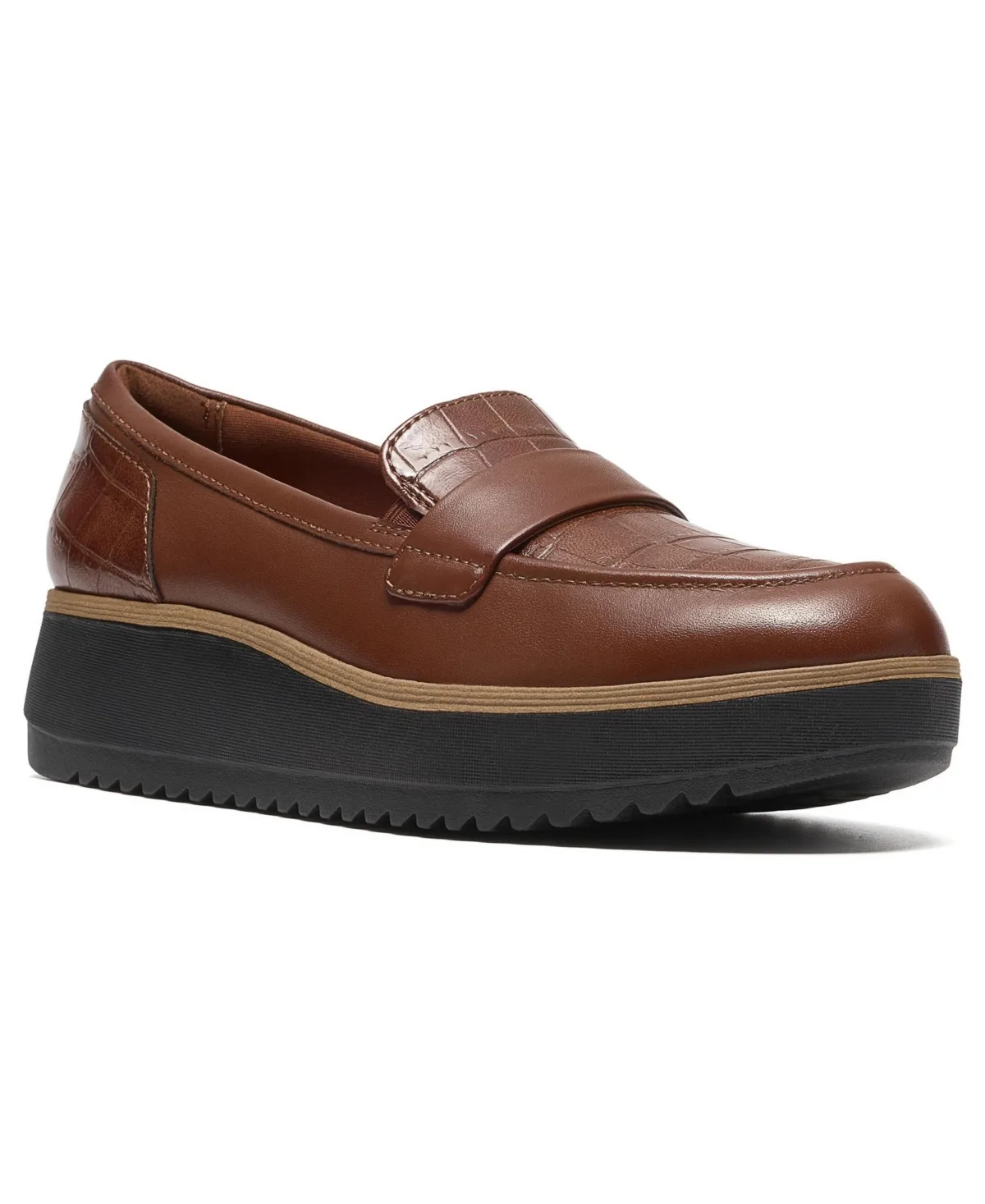 Zylah Mia Platform Leather Loafers by Clarks