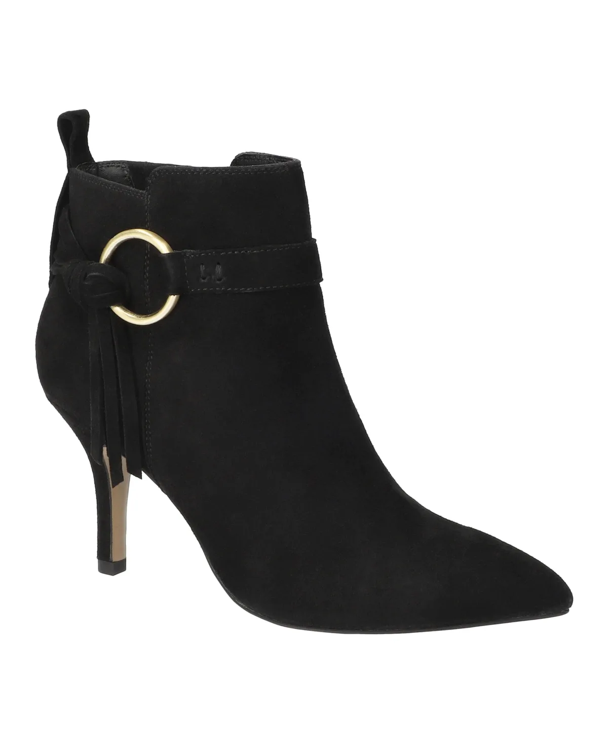 Flair Pointed Toe Booties - Suede Leather by Bella Vita