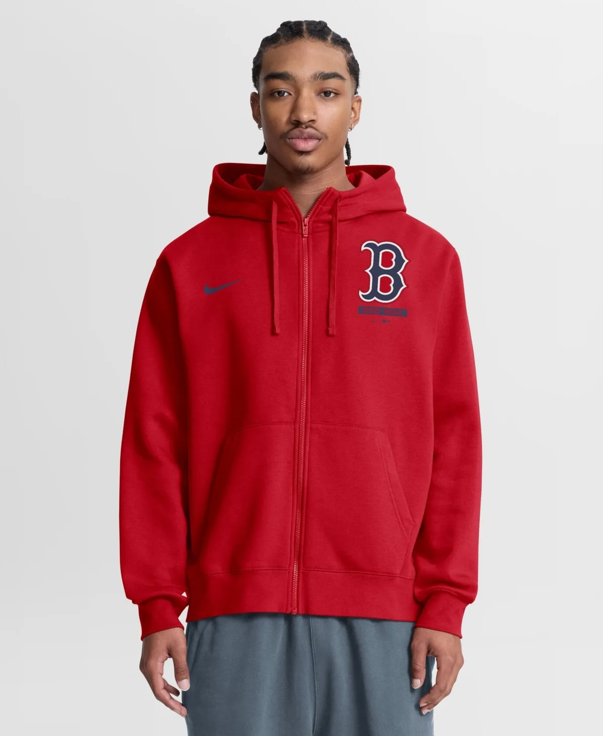 Boston Red Sox Lockup Full-Zip Fleece Hoodie by Nike