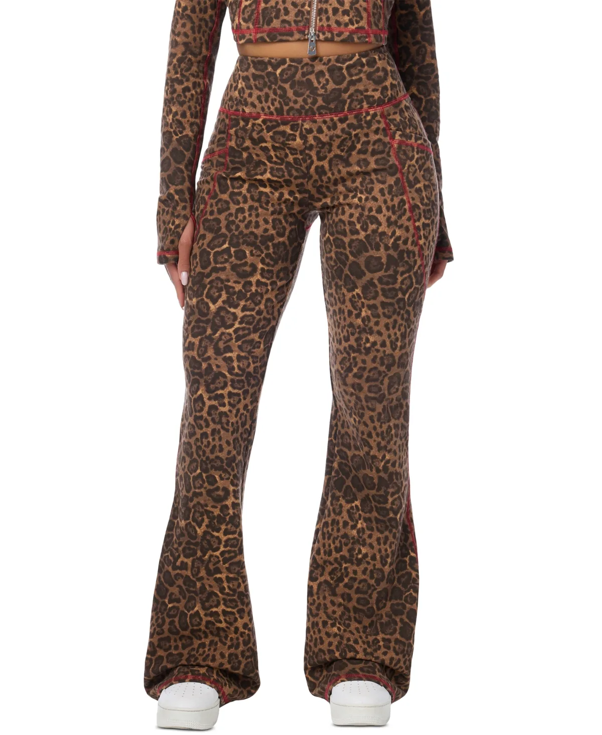 High-Waisted Leopard Print Bootcut Leggings by True Religion