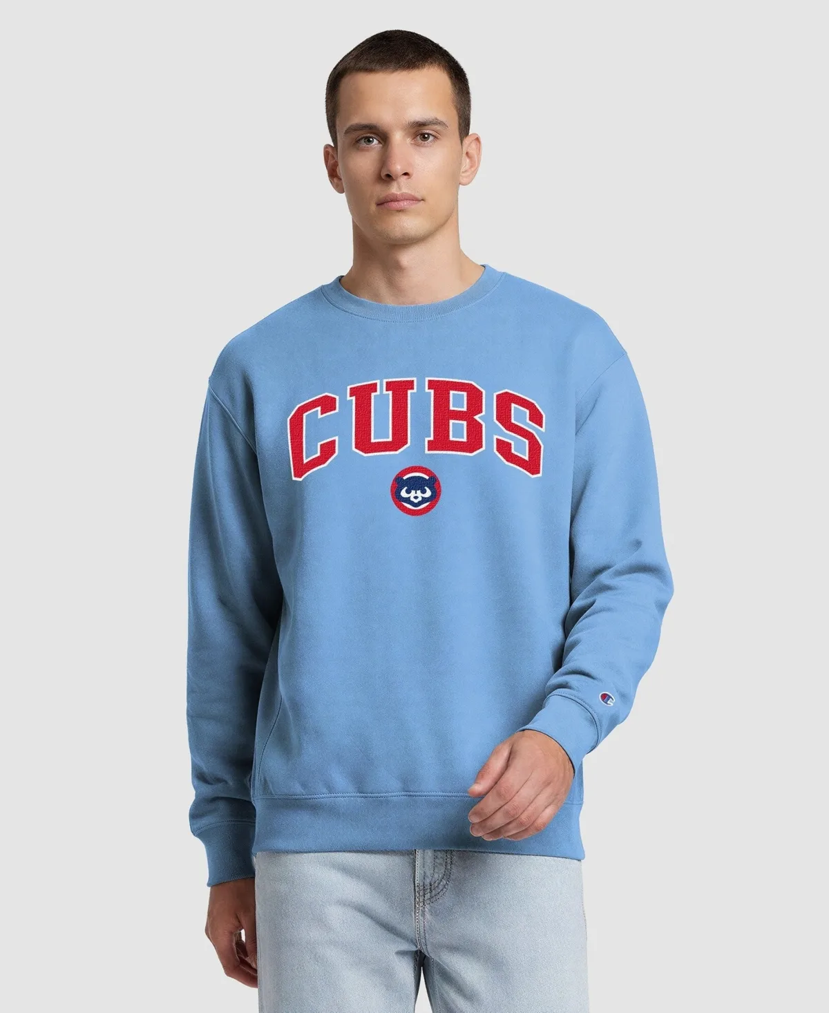 Chicago Cubs Fleece Relaxed-Fit Crew Sweatshirt by Champion