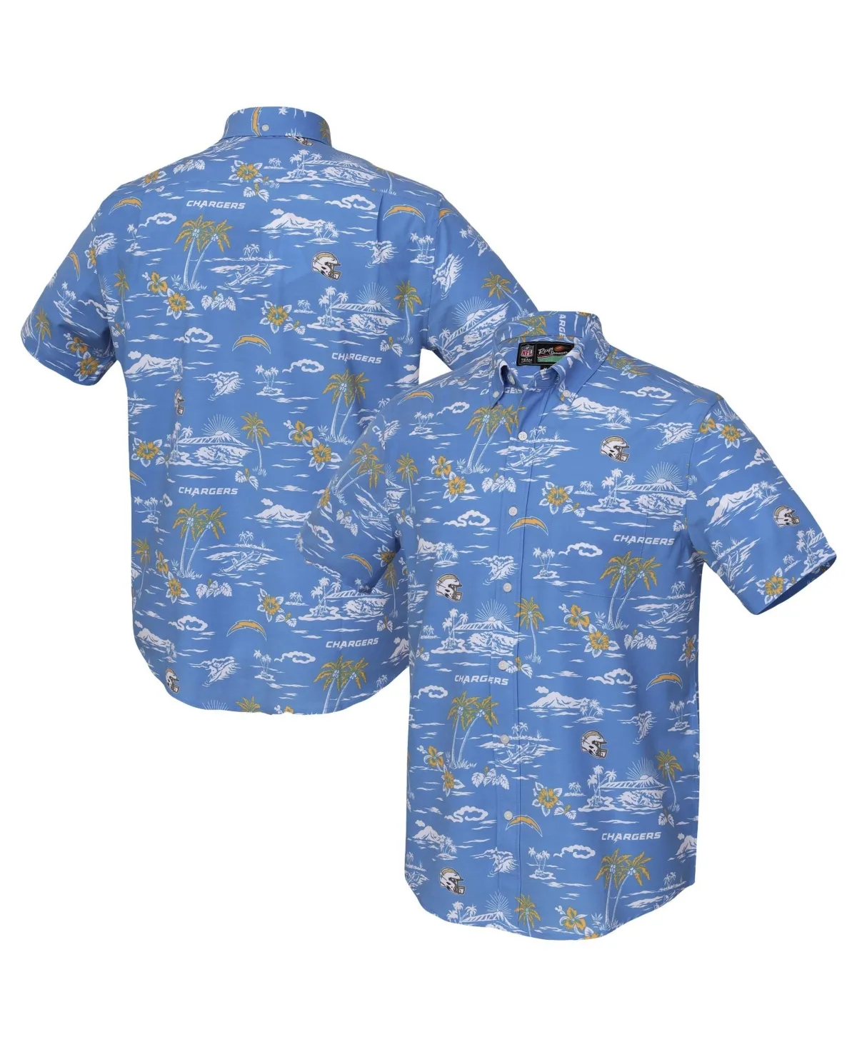 Kekai Los Angeles Chargers Relaxed-Fit Button-Down T-Shirt by Reyn Spooner