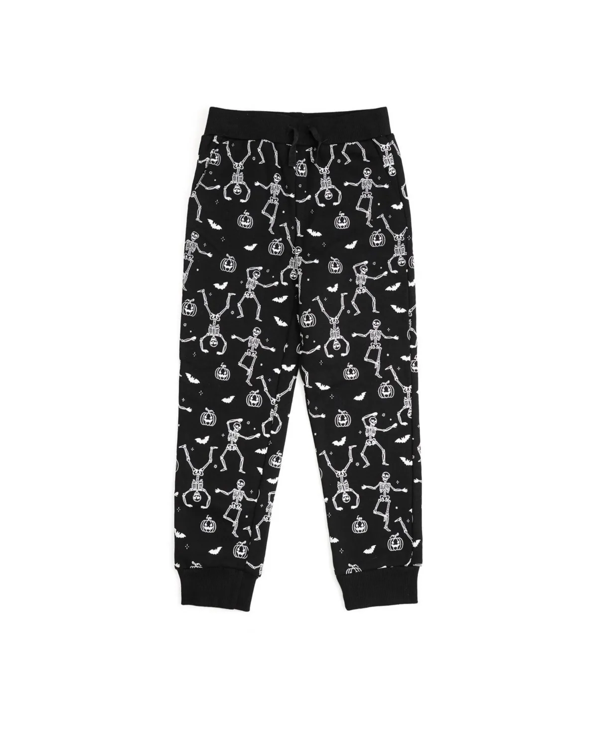 Silly Skelly Glow-in-the-Dark Cotton-Blend Joggers by Sweet Wink