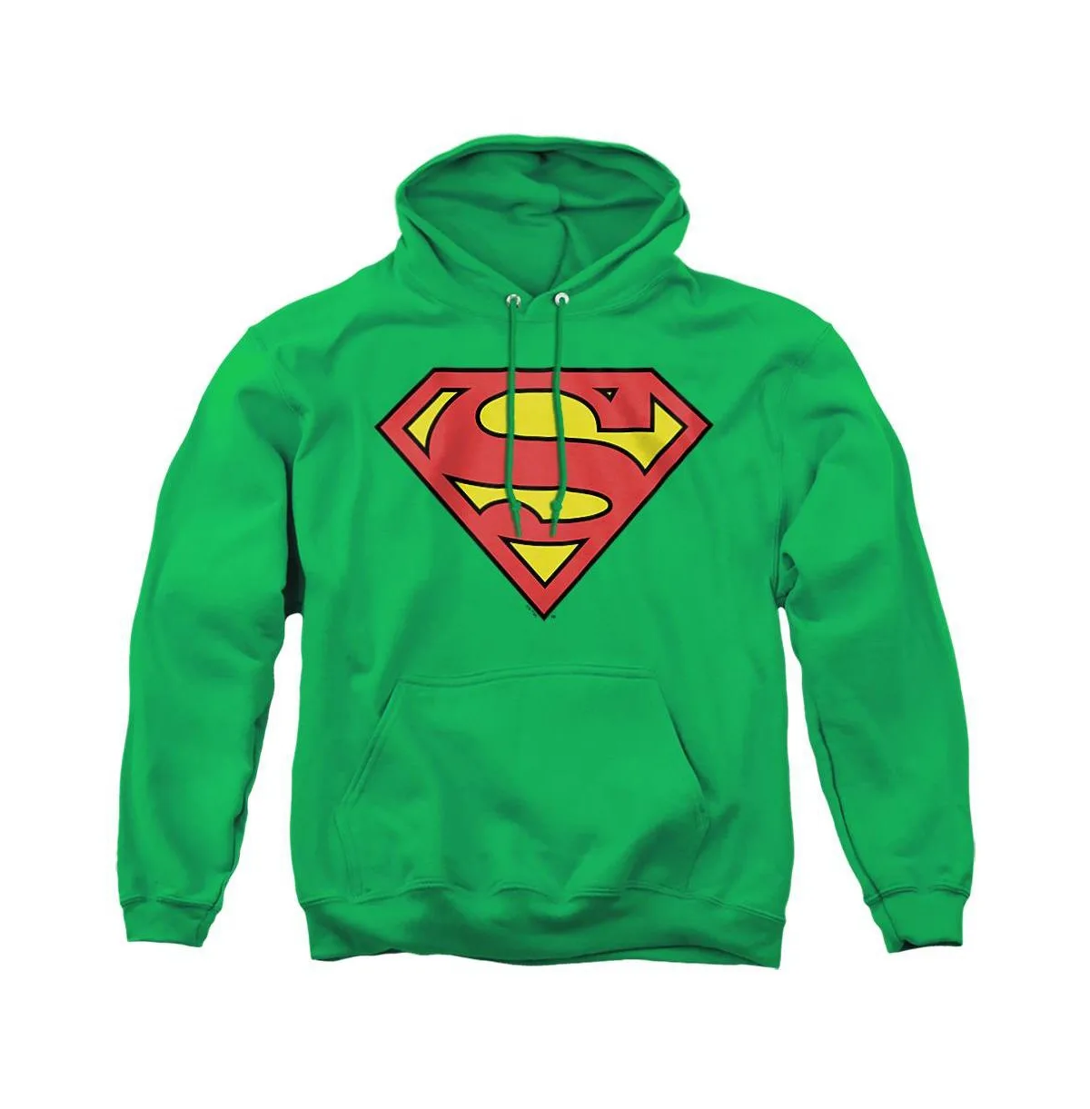 Superman Classic Logo Graphic Kangaroo Pocket Classic-Fit Pull-Over Hoodie