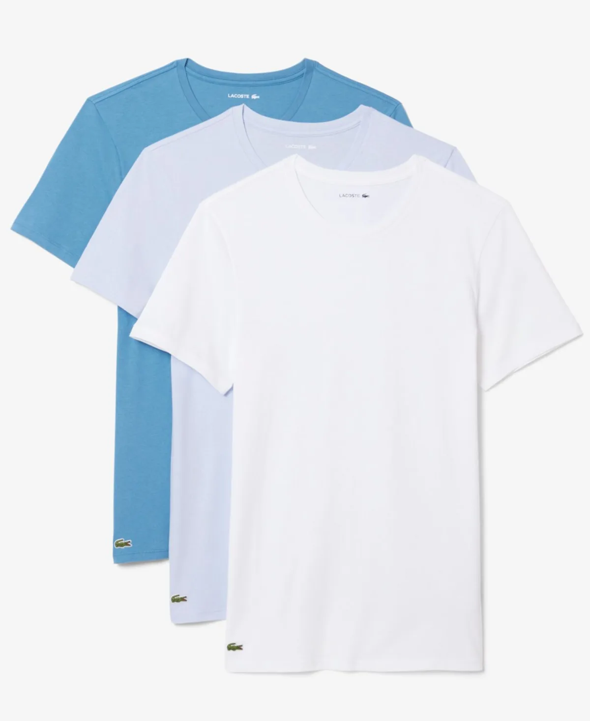 3-Pack Slim Fit Crewneck T-Shirts by Lacoste