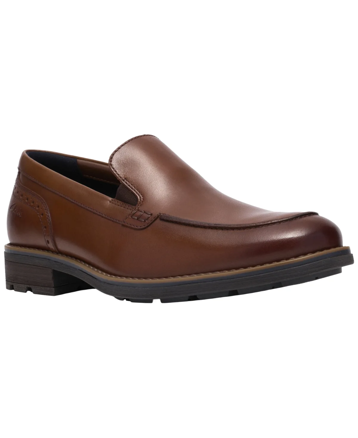 Emmet Step Leather Round-Toe Loafers
