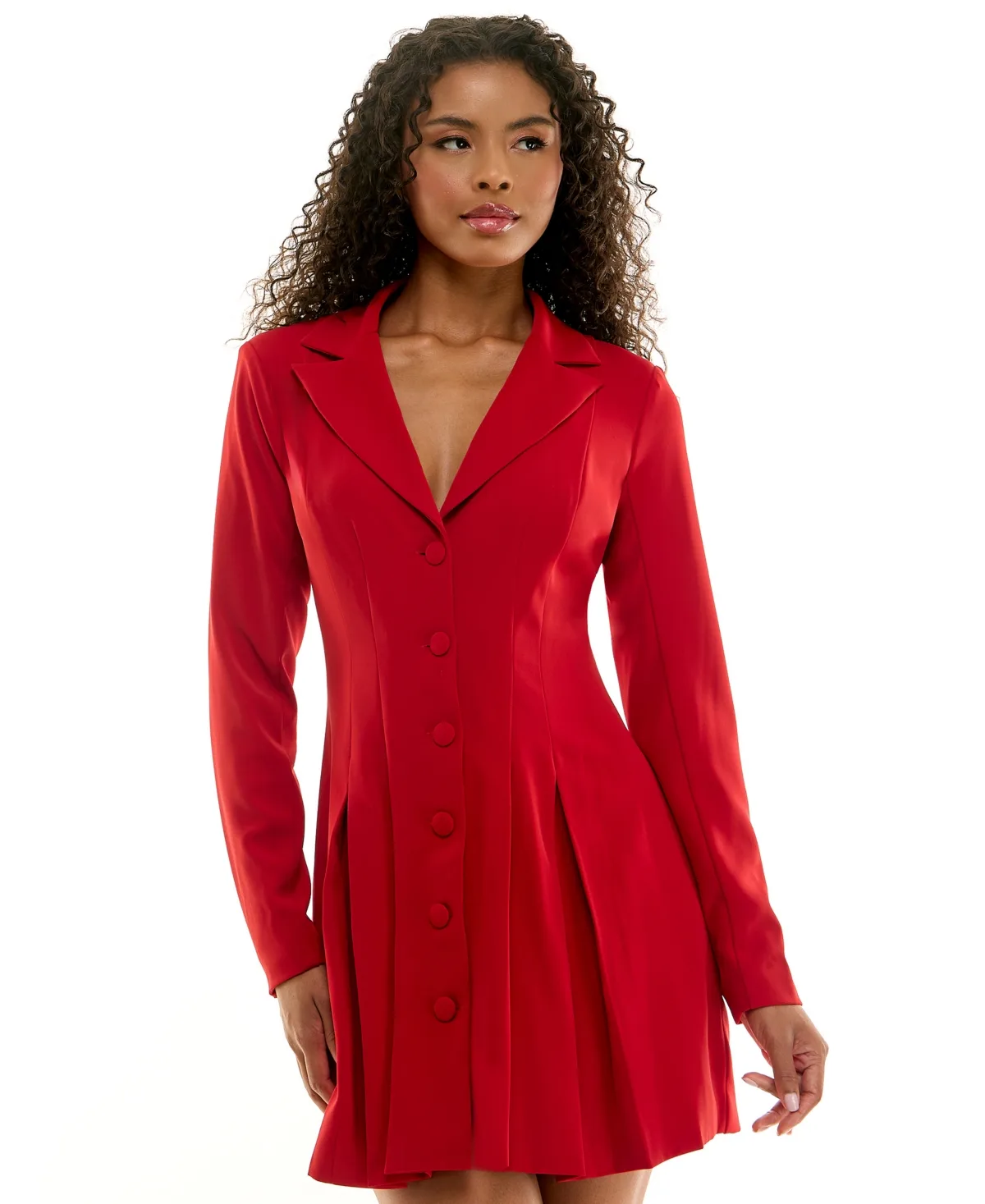 Collared Long Sleeve Suit Jacket Dress by Seni & Cade