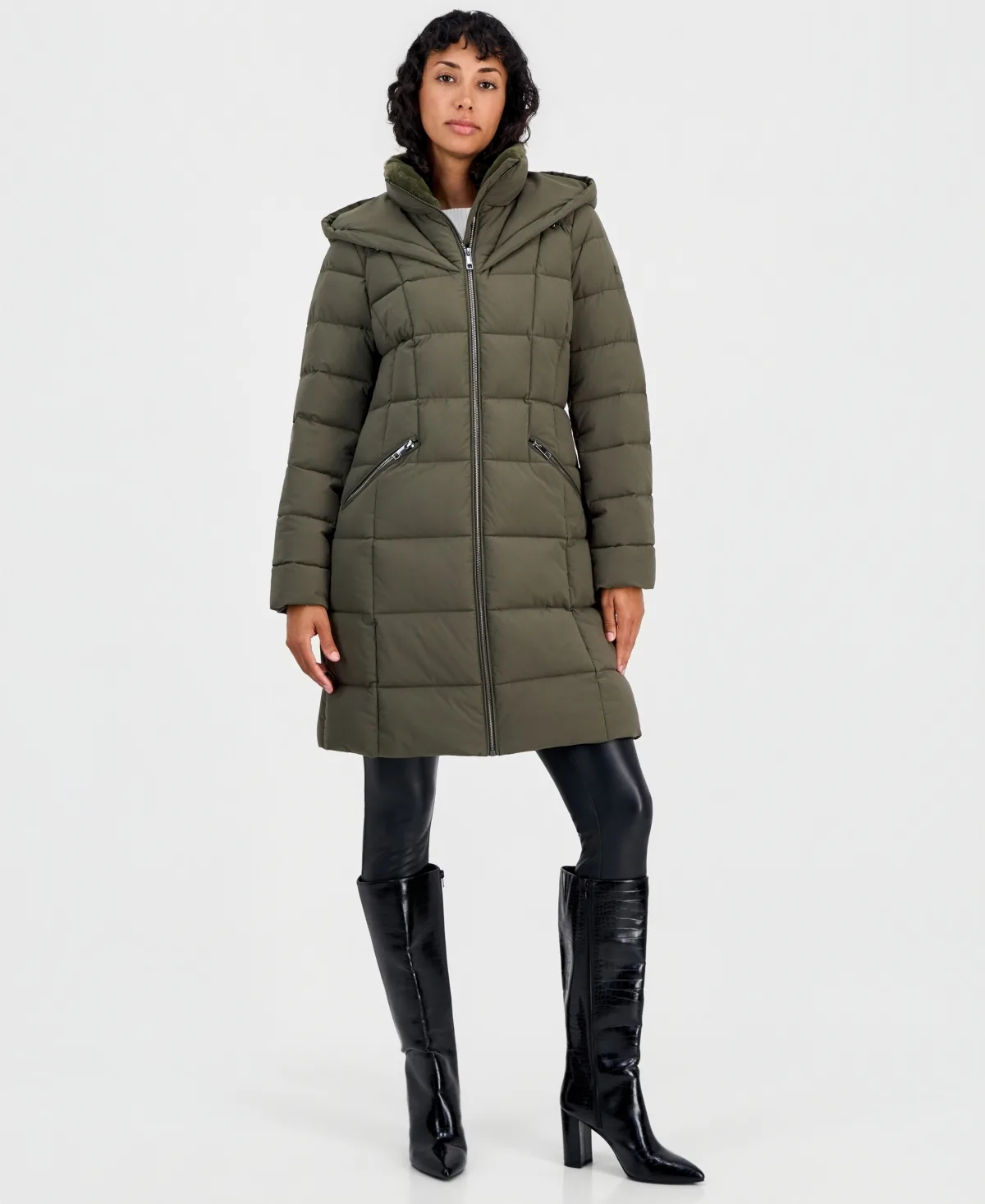 Hooded Puffer Coat by Calvin Klein