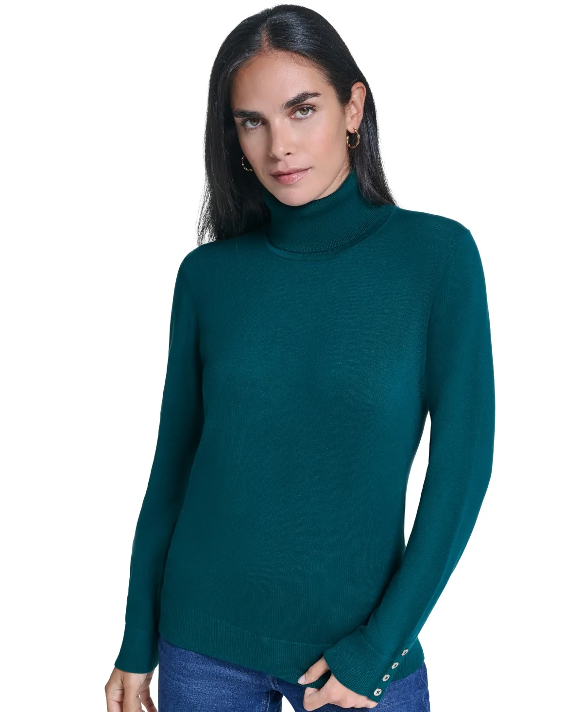 Solid Long-Sleeve Turtleneck Sweater by Nautica