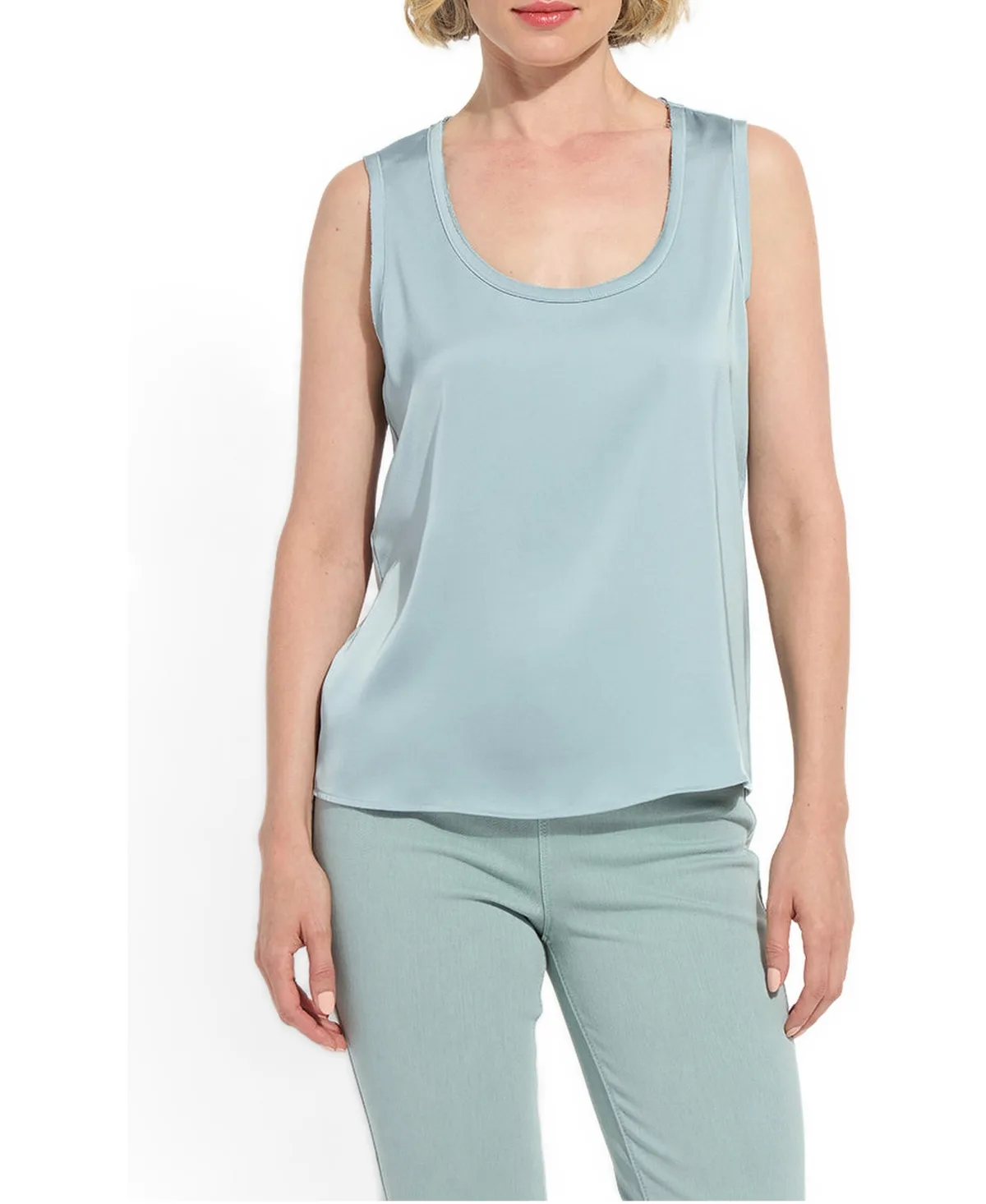 Filipa Mixed Media Cropped Tank Top