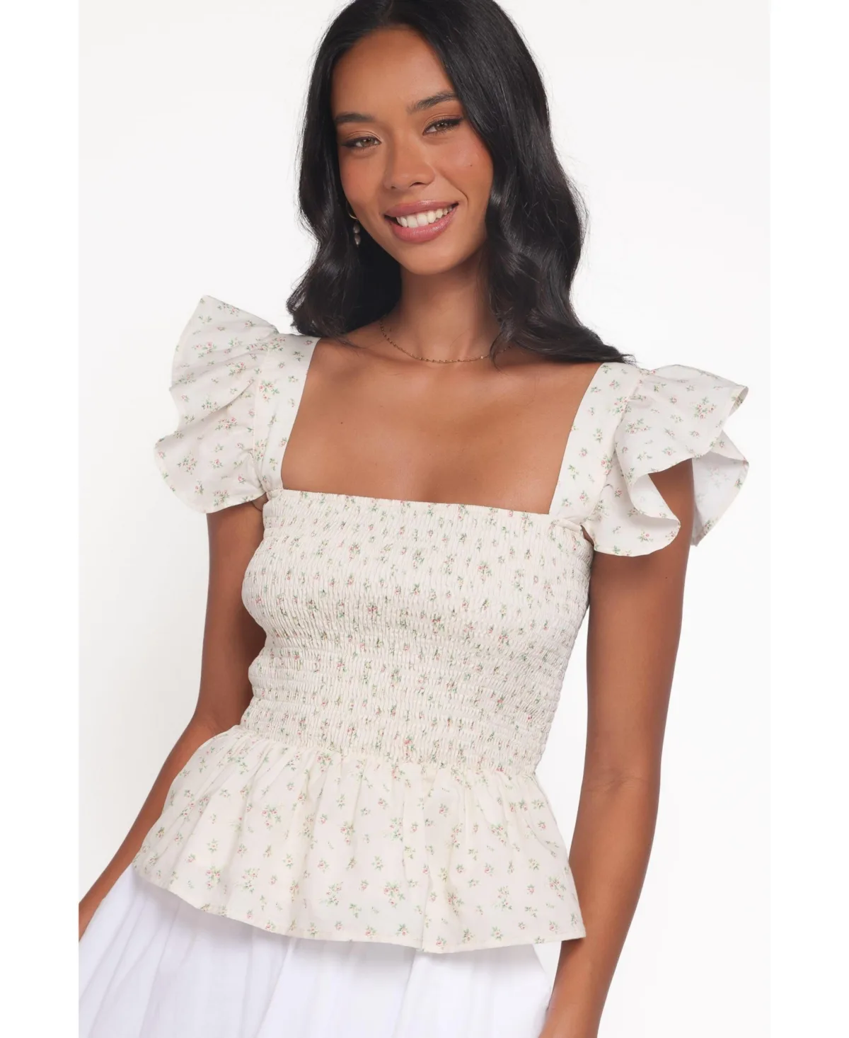 Remira Smocked Ruffle Top by Petal & Pup