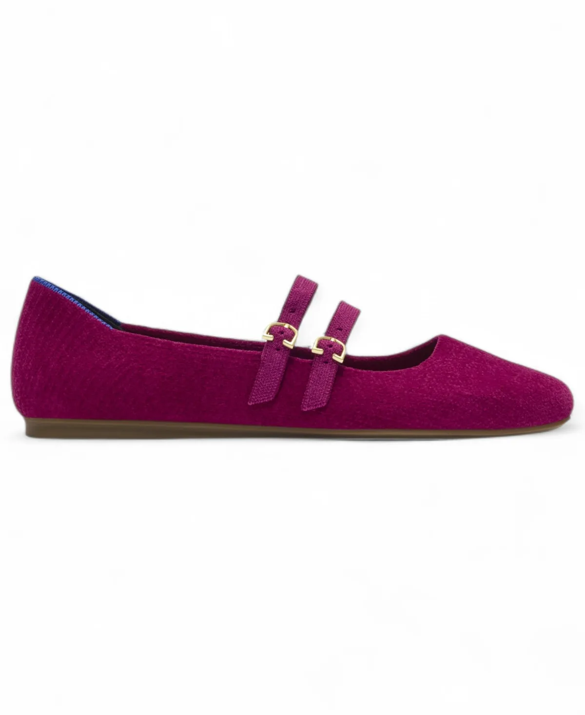 ReVelvet Double Buckle Mary Jane Round-Toe Flats by Rothy's