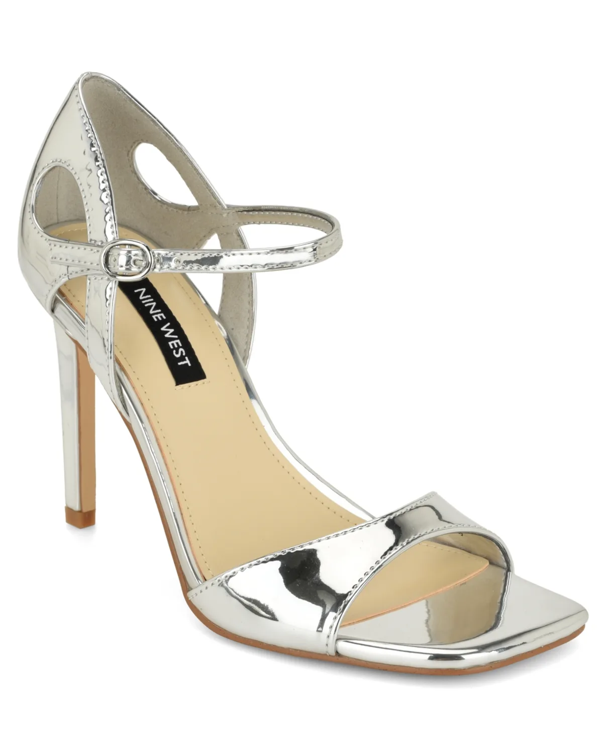 Paddie Square Toe Stiletto Dress Sandals by Nine West