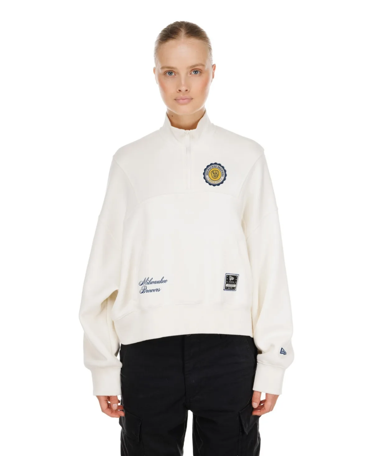 Milwaukee Brewers Dune Dust Quarter-Zip Fleece by New Era