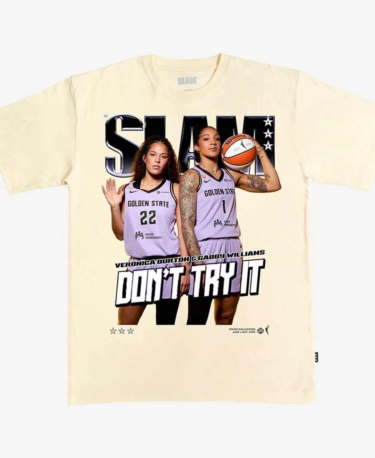 Gabby Williams Veronica Burton Golden State Valkyries Cover T-Shirt by Slam