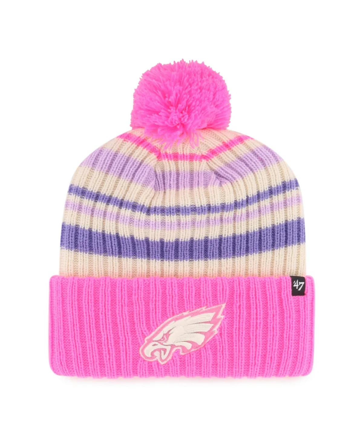 Snow Fort Philadelphia Eagles Pom Pom Cuffed-Knit Beanie by 47 Brand