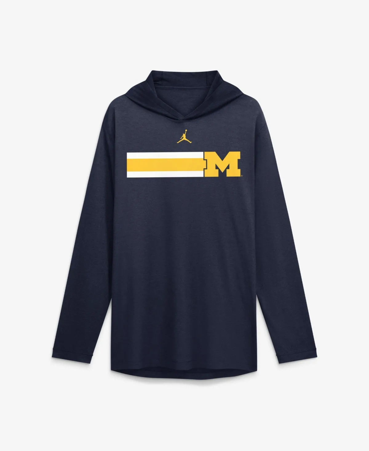 Michigan Wolverines Primetime Pattern Tri-Blend Dri-Fit Long Sleeve Hooded Sweatshirt by Jordan