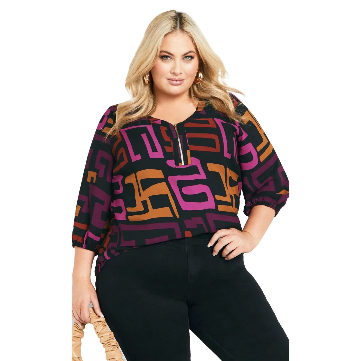 Meila Zip Top by Avenue