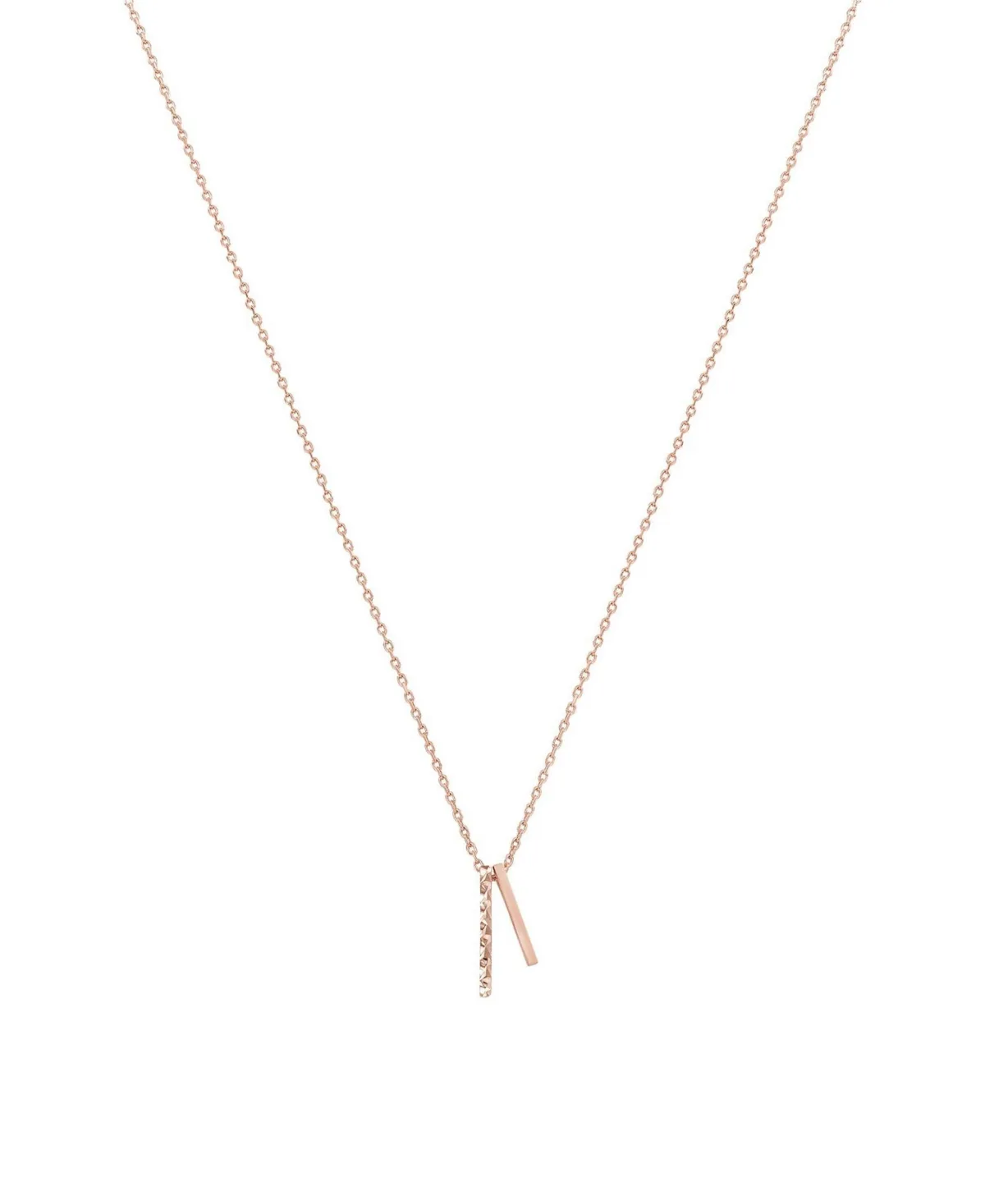Josh & Chloe Skylar Mini Double Textured Bar Necklace 14k Gold Plated Daily Style by Chloé
