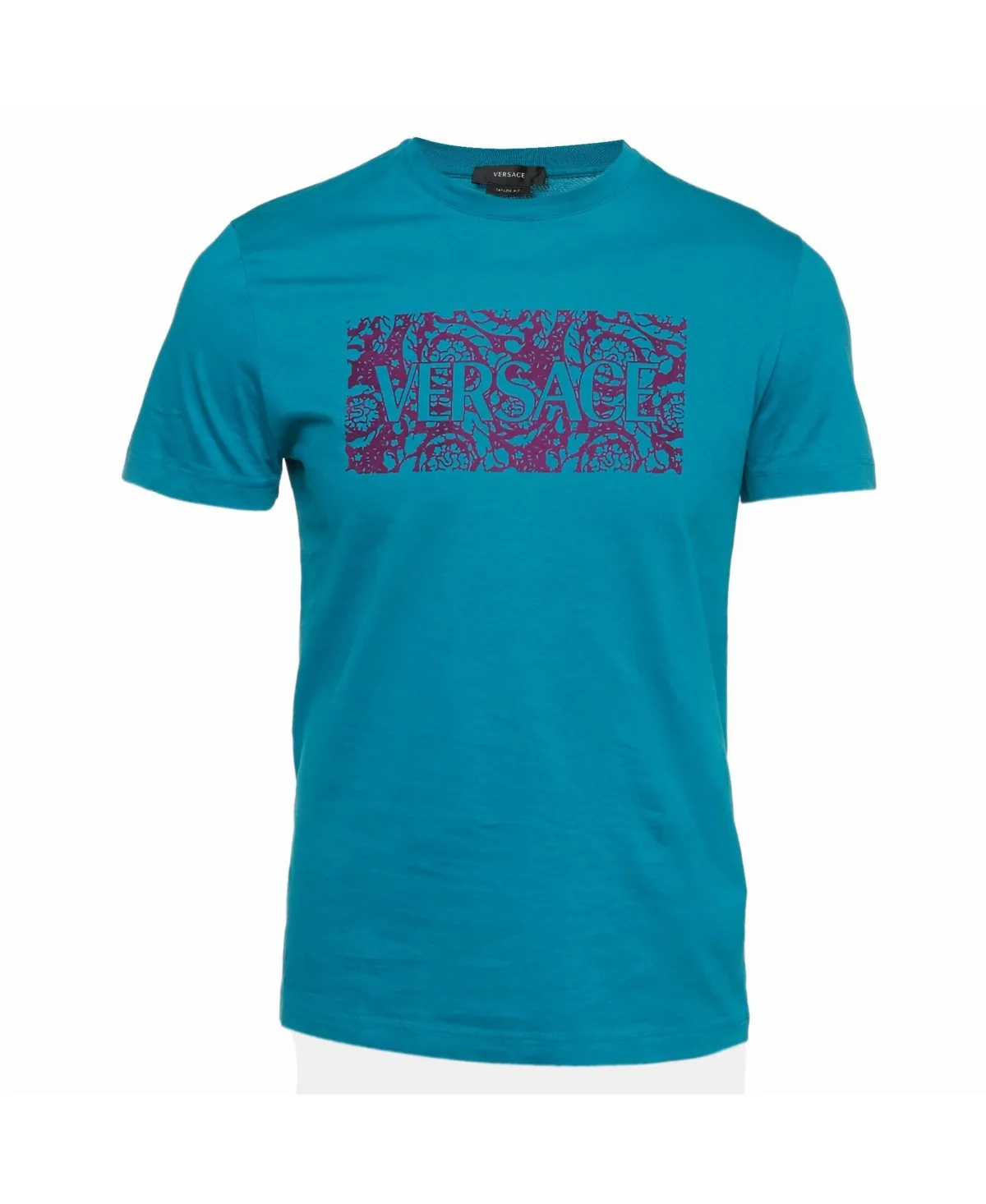 Pre-Owned Versace Taylor Fit Flocked Logo T-Shirt by Versace
