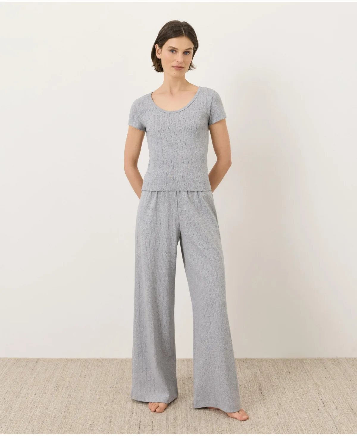 Organic Cotton Pointelle Scoop Neck Tee by Pact