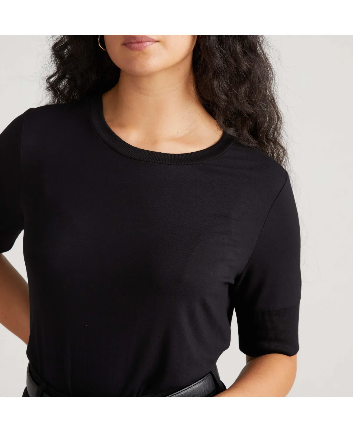 Liquid Jersey Rib Hem Tee by Universal Standard