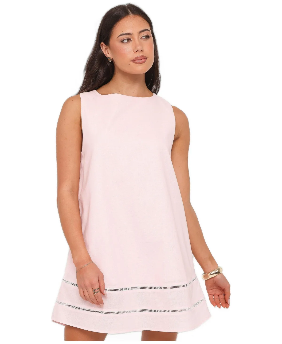 Kiata Boat-Neck Sleeveless Mini Dress by Petal and Pup