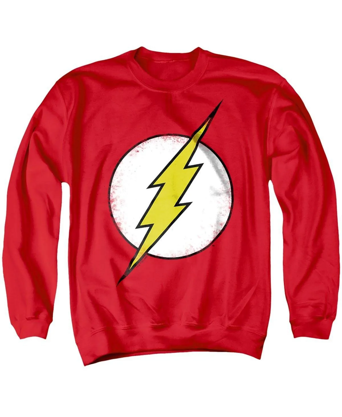 The Distressed Graphic Long-Sleeve Crewneck Sweatshirt by Flash
