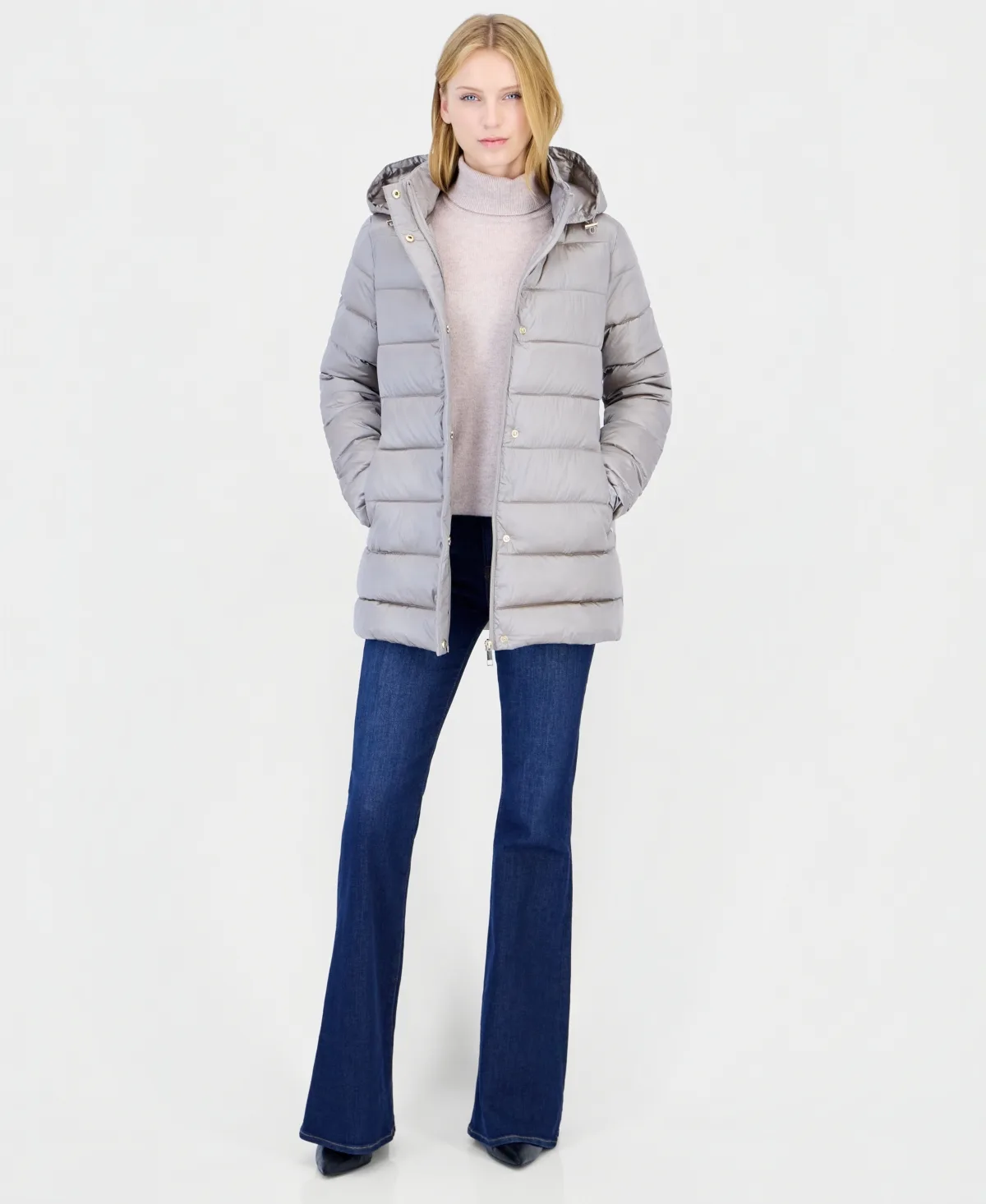Short Hooded Packable Coat by CeCe