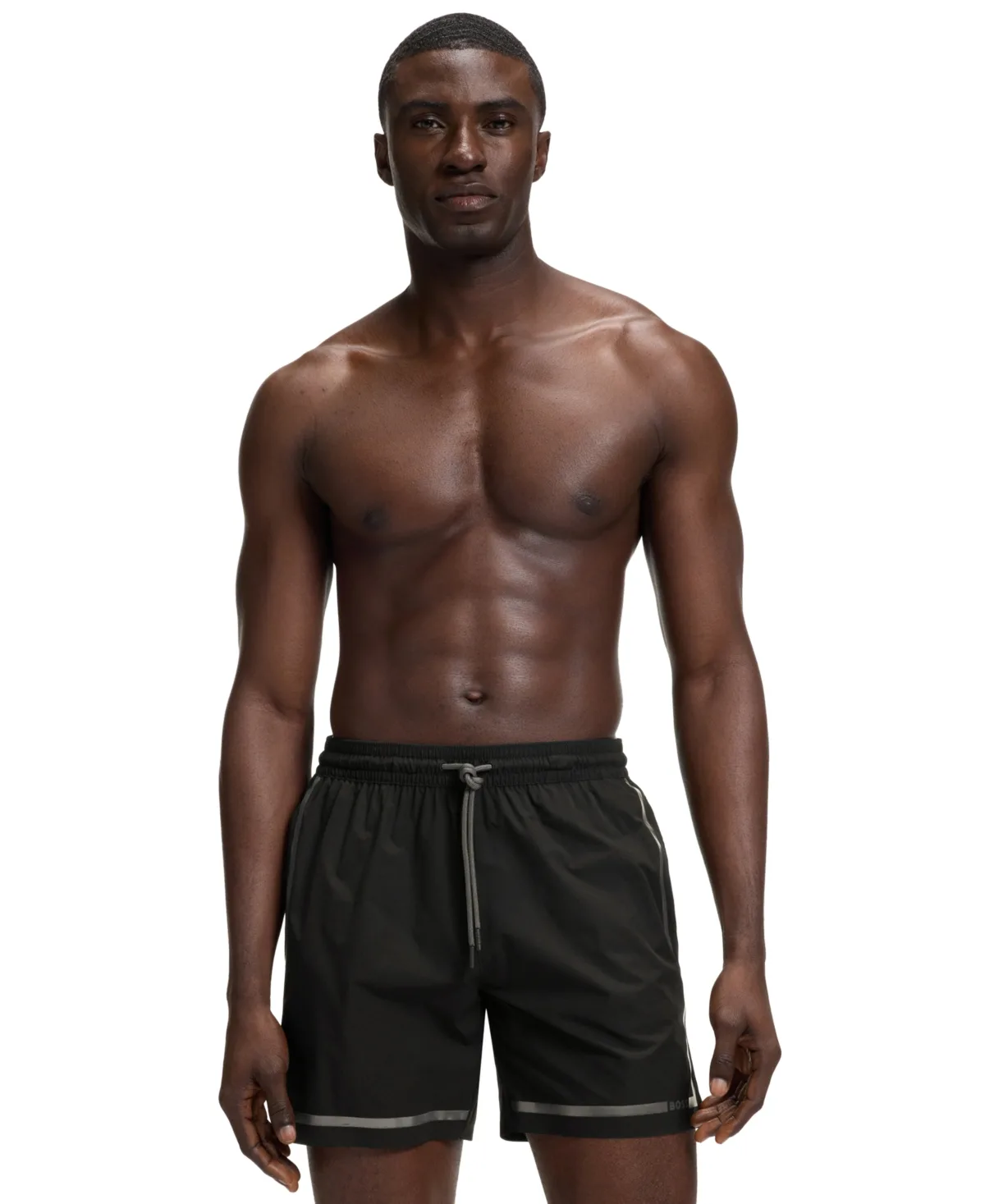 Boss by Hugo Boss 6 Vital Logo Stripe Print Swim Trunks by Hugo Boss