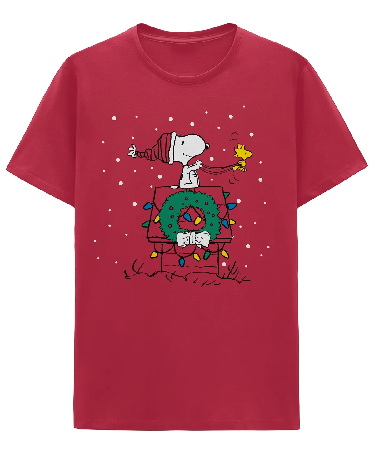 Snoopy House Sleigh Graphic Classic-Fit T-Shirt by Hybrid Apparel