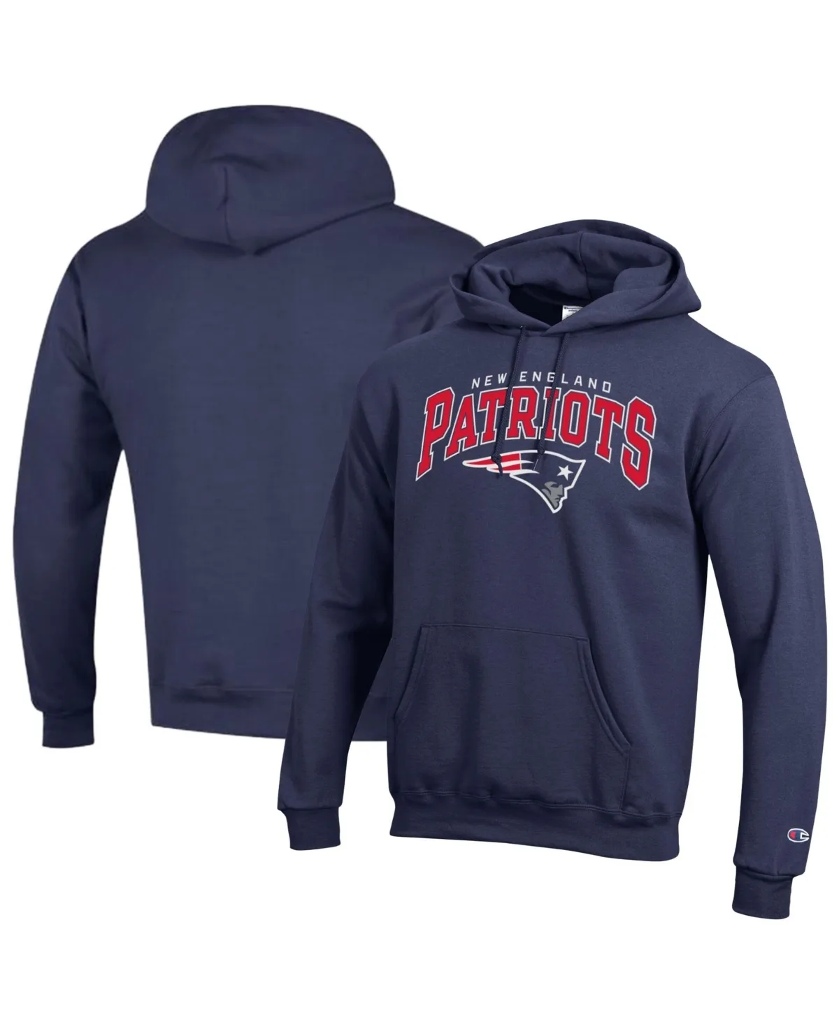 New England Patriots Power Blend Arch Over Logo Hoodie by Champion