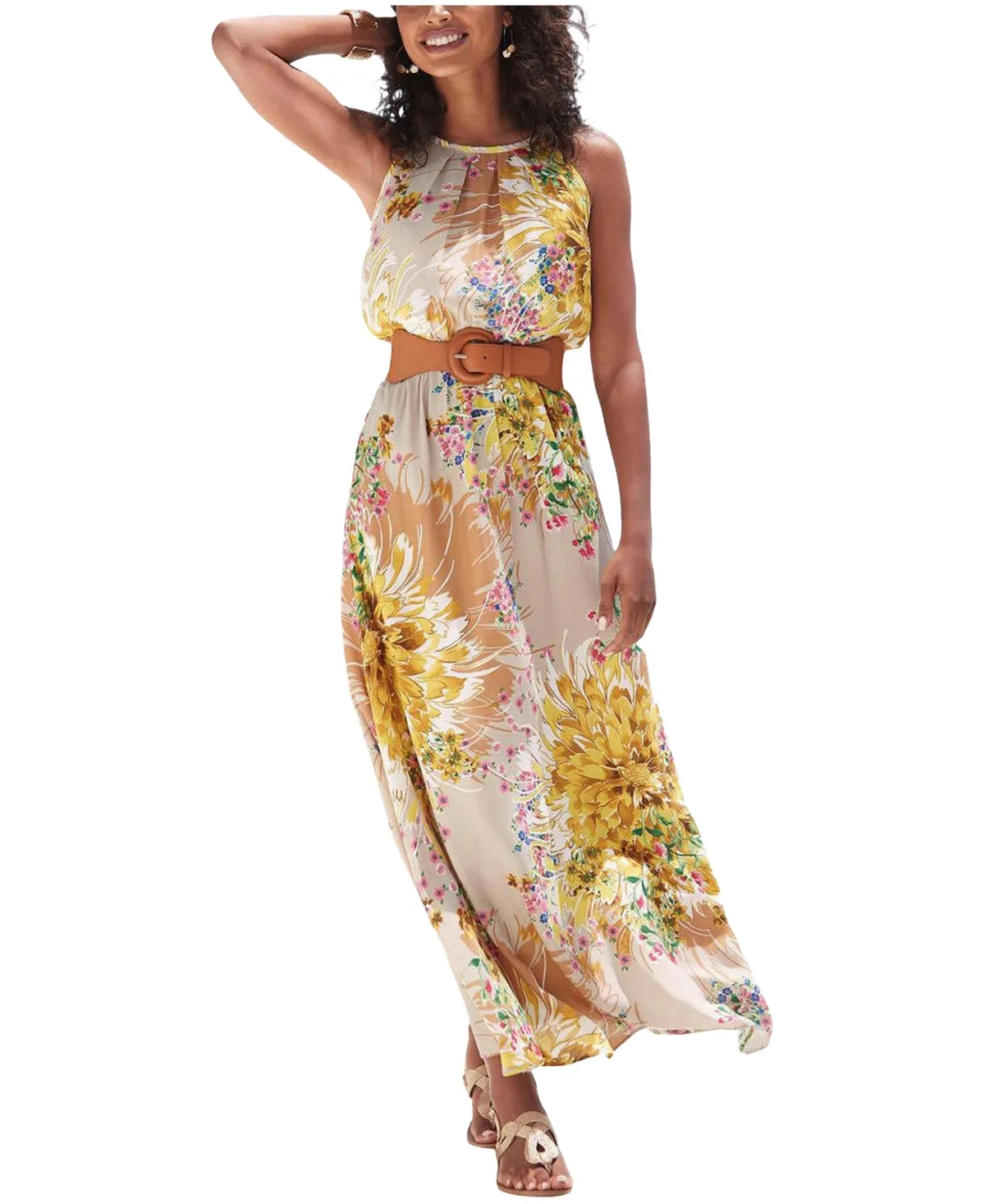 High Neck Sleeveless Maxi Dress by Lascana