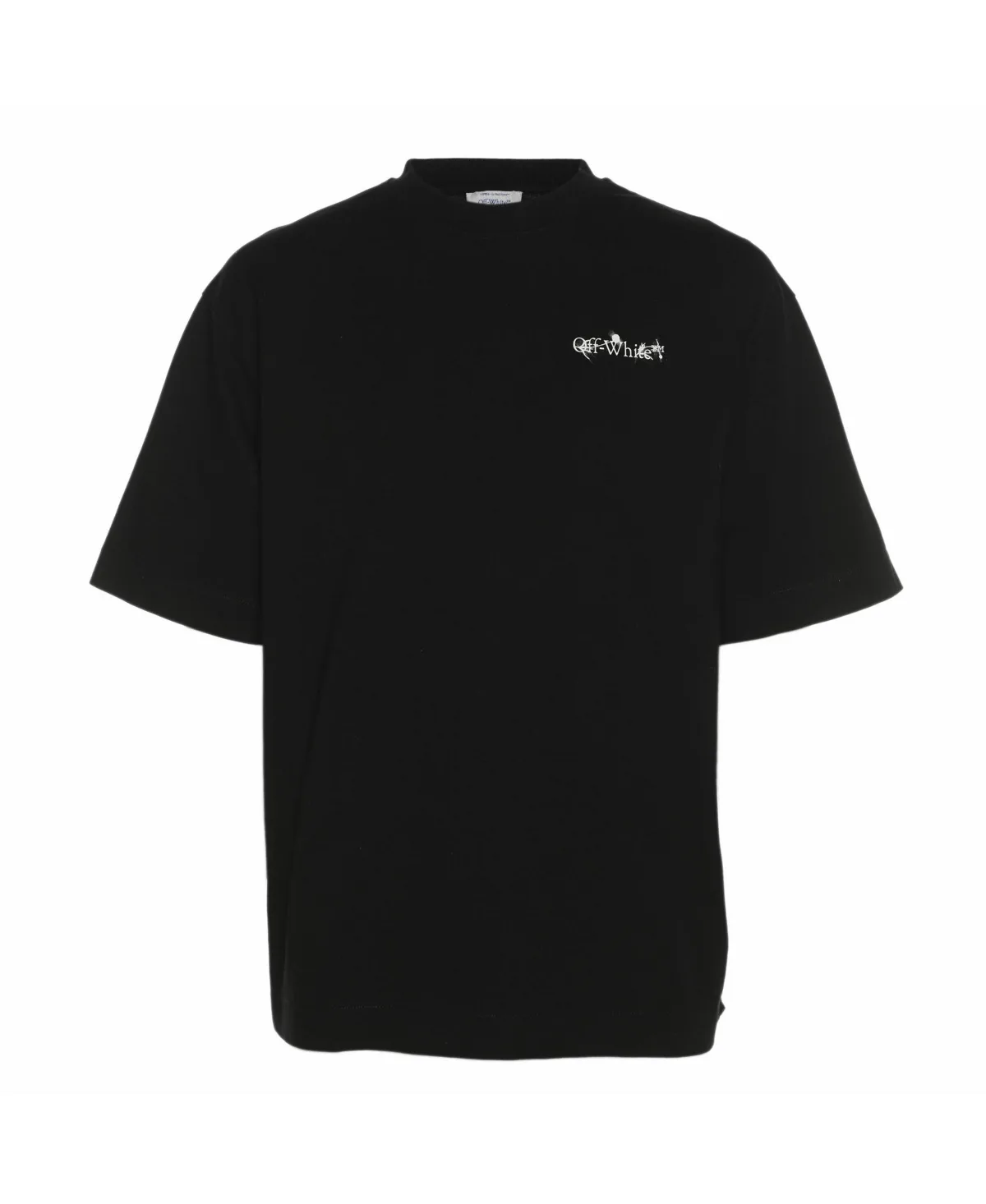 Pre-Owned Logo Print Mock Neck Jersey T-Shirt by Off-White