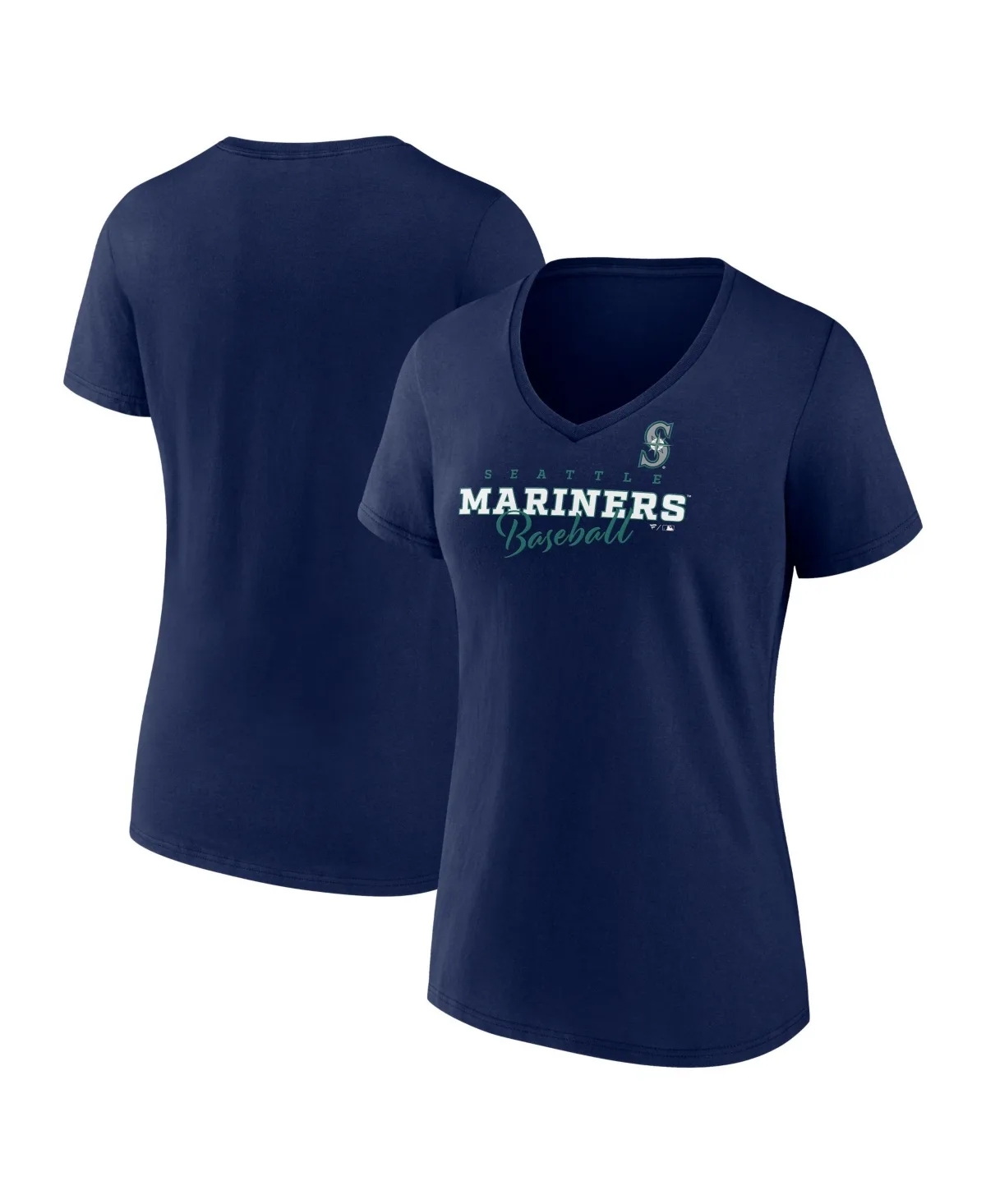 Seattle Mariners Back in Business V-Neck T-Shirt by Fanatics