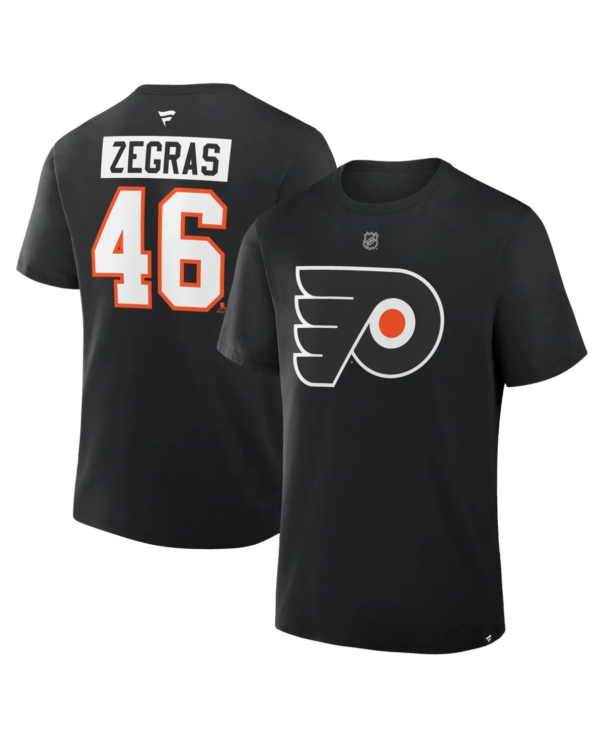 Trevor Zegras Philadelphia Flyers Authentic Stack Name Number T-Shirt by Fanatics