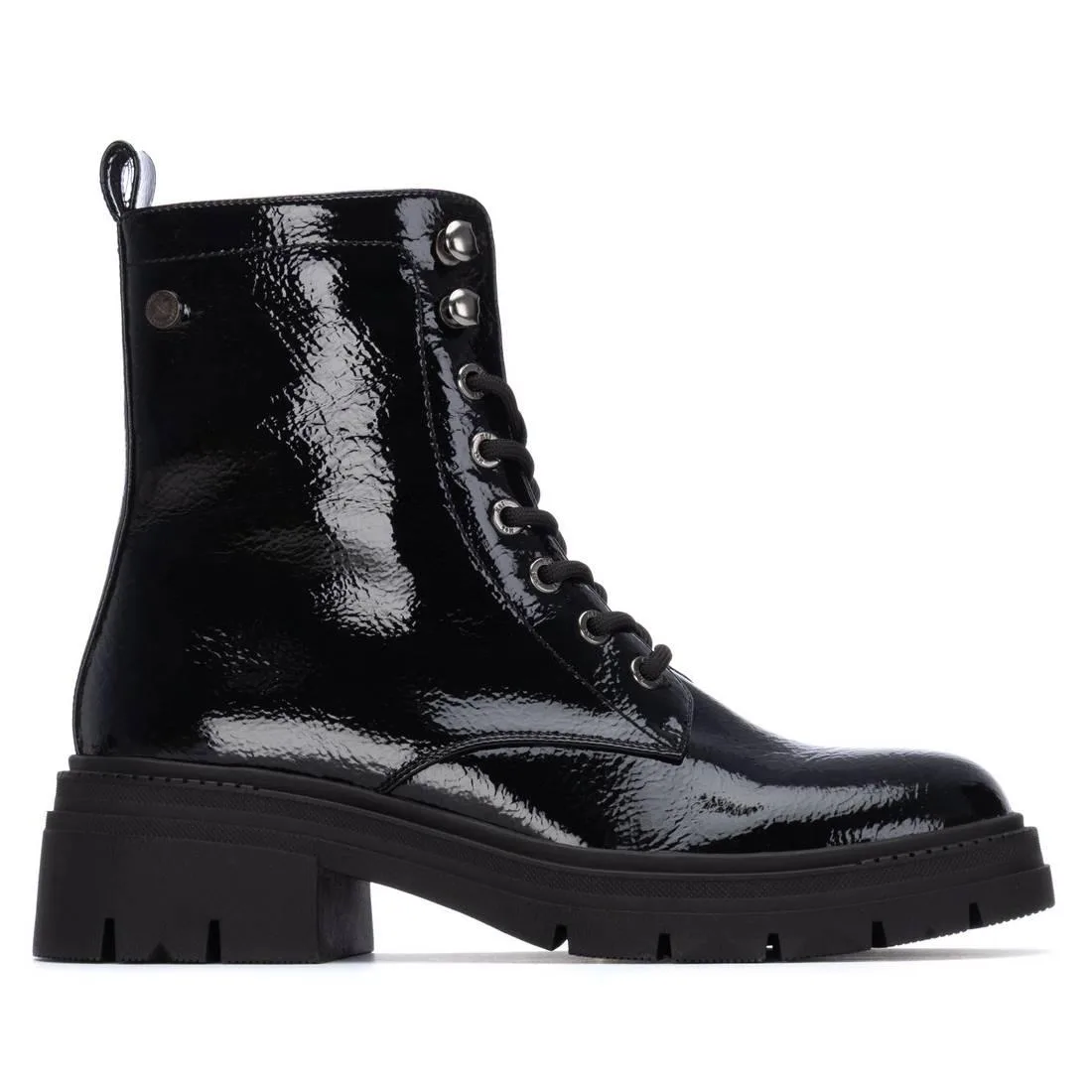 Patent Leather Combat Booties