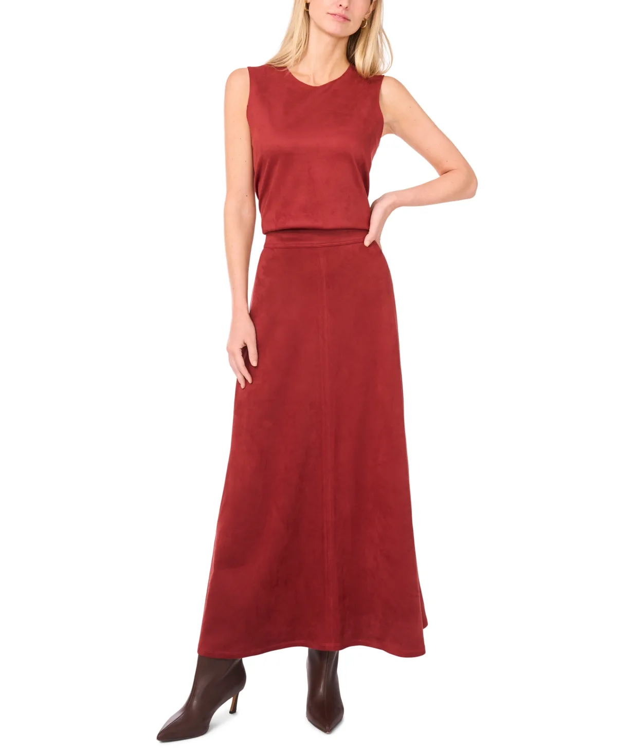 Faux-Suede A-Line Maxi Skirt by Vince Camuto