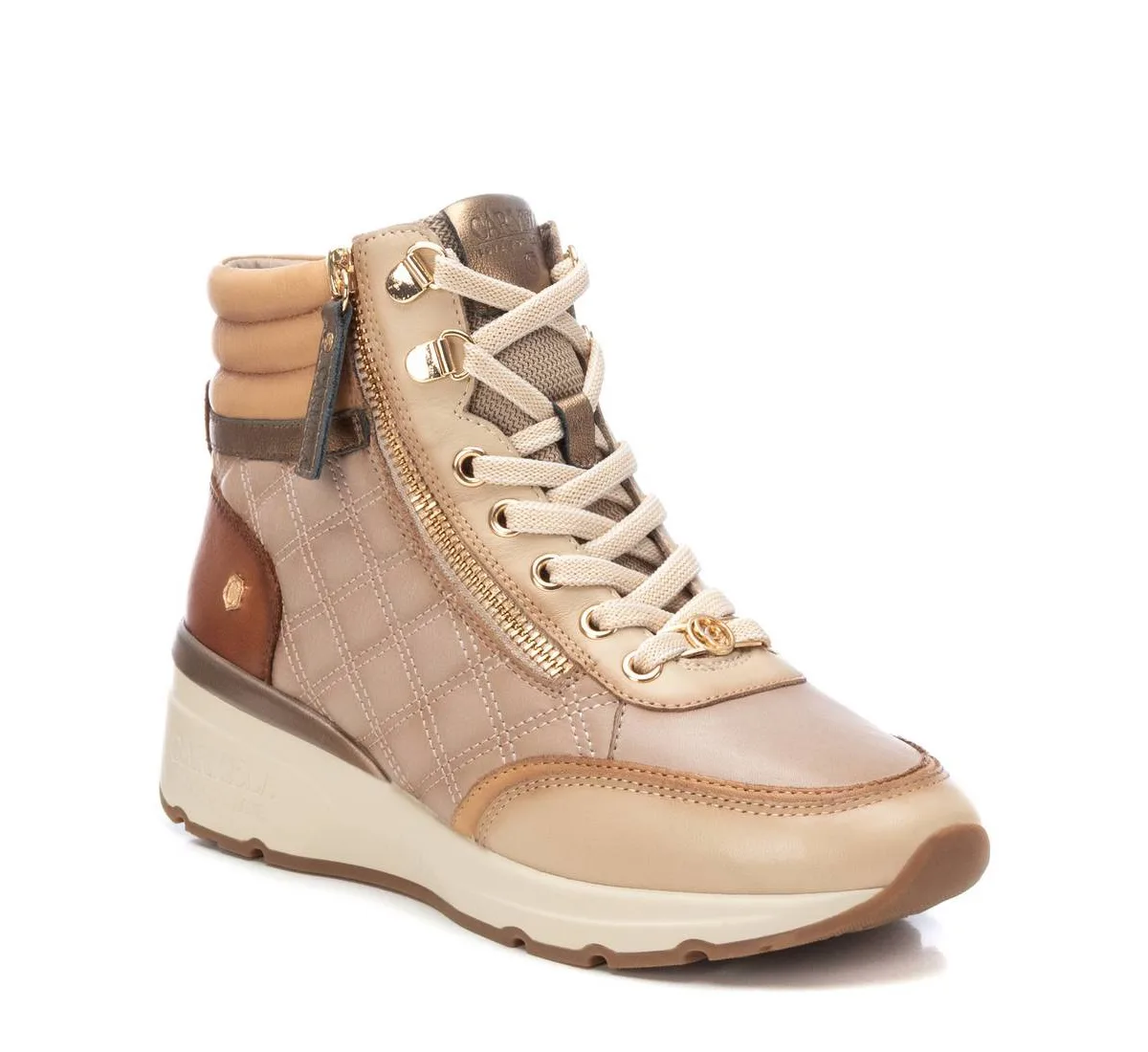 Carmela Collection Leather Sneaker Booties by Xti
